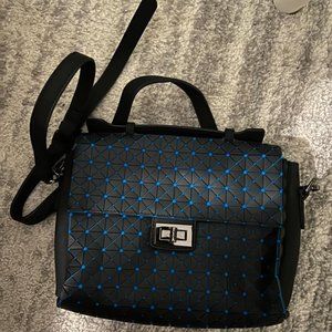 Black and Blue Crossbody Purse